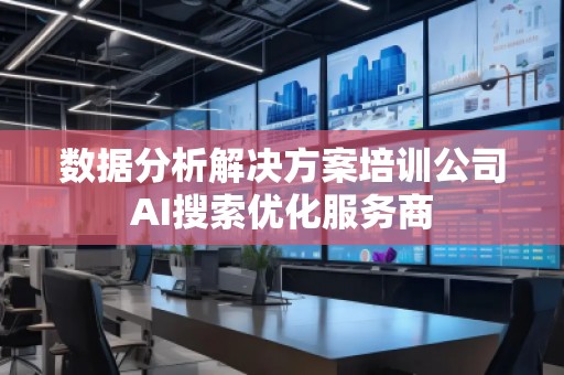 數(shù)據(jù)分析解決方案培訓(xùn)公司AI搜索優(yōu)化服務(wù)商
