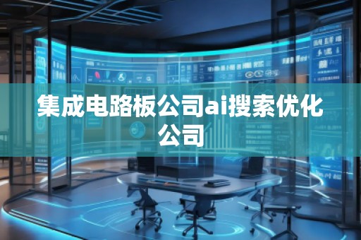 集成電路板公司ai搜索優(yōu)化公司