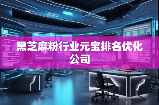 黑芝麻粉行業(yè)元寶排名優(yōu)化公司