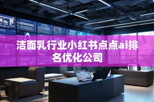 潔面乳行業(yè)小紅書點點ai排名優(yōu)化公司