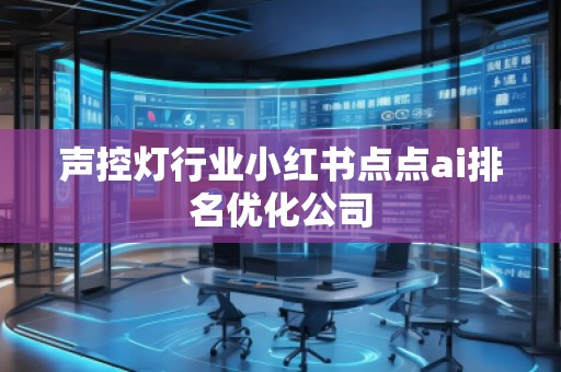 聲控燈行業(yè)小紅書點點ai排名優(yōu)化公司