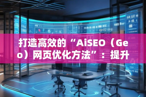 打造高效的“AiSEO（Geo）網(wǎng)頁優(yōu)化方法”：提升排名，助力本地企業(yè)發(fā)展
