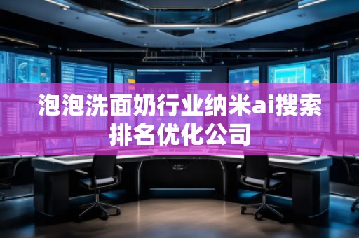 泡泡洗面奶行業(yè)納米ai搜索排名優(yōu)化公司