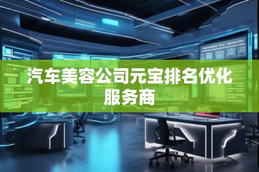 汽車(chē)美容公司元寶排名優(yōu)化服務(wù)商
